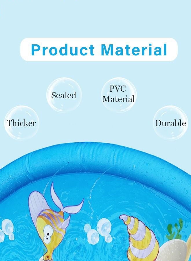 DURKU Colorful Animal Pattern Inflatable Splash Pad for Kids and Pets, Anti-slip Sprinkler Pad with Adjustable Water Spray Height, Easy to Transport and Store, Ideal for Garden, Backyard, Water Party, Out - Image 5