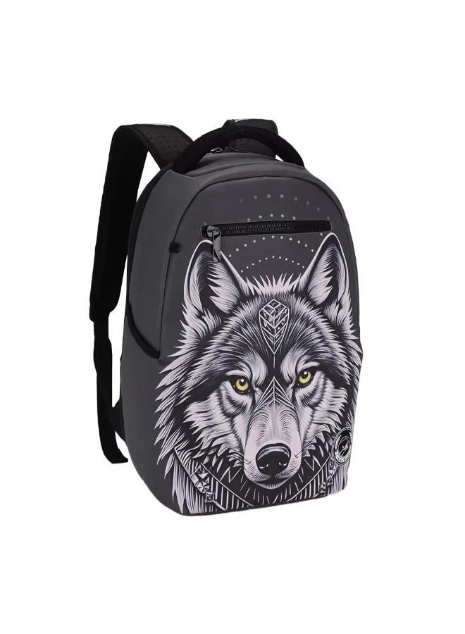KW Geometric Wolf Art Backpack