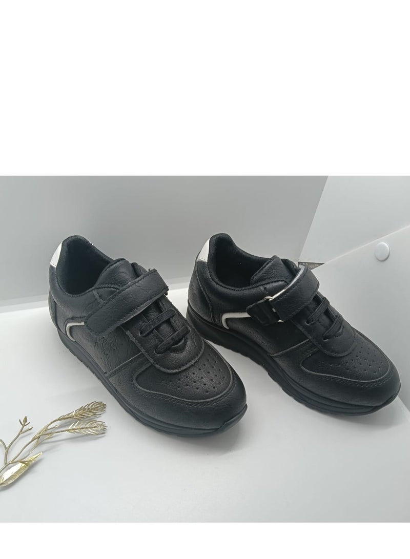 Flat Sneaker Shoes Casual For Kids Black  - Image 2