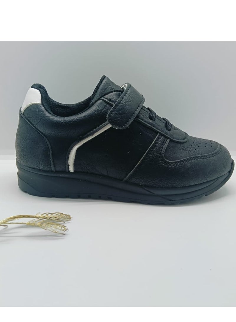 Flat Sneaker Shoes Casual For Kids Black  - Image 3