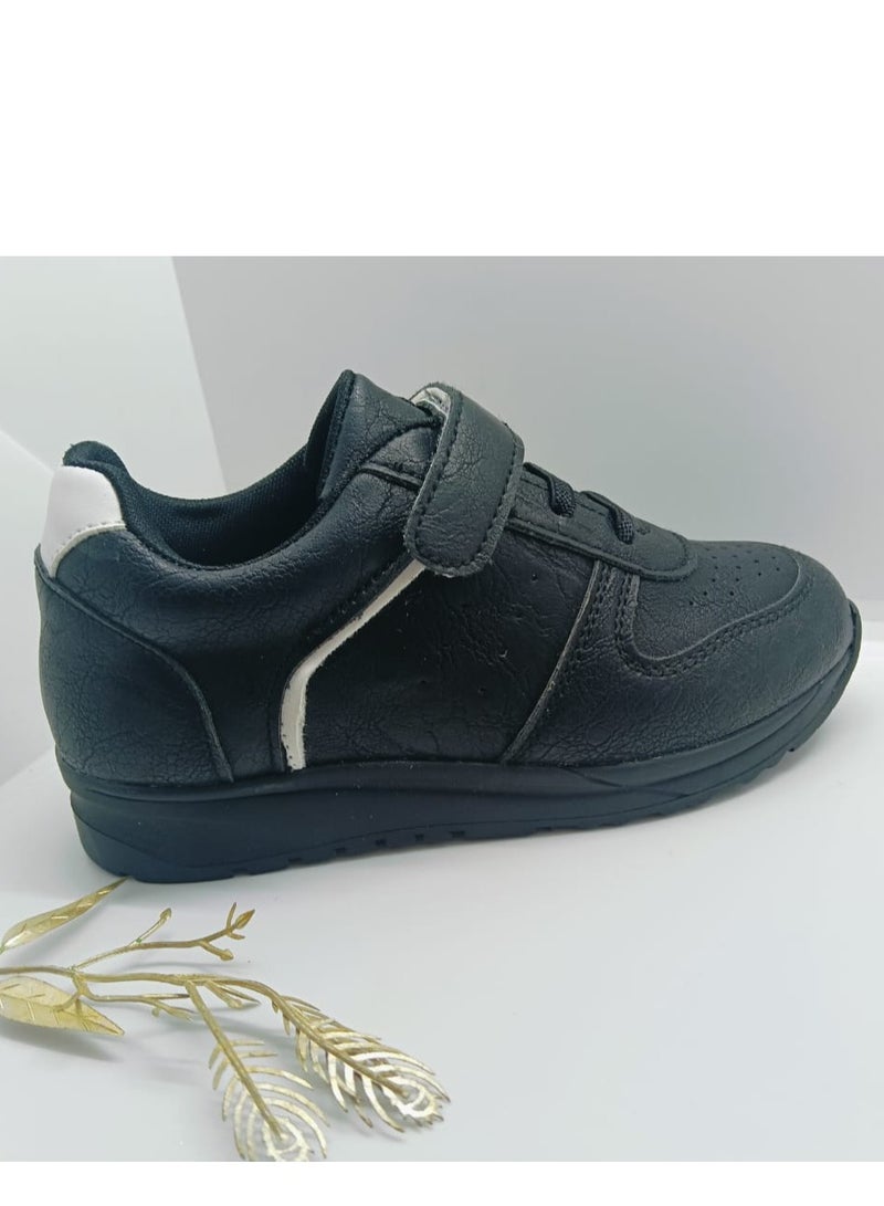 Flat Sneaker Shoes Casual For Kids Black  - Image 4
