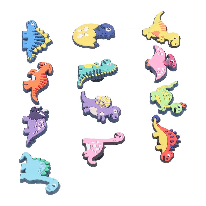 12Pcs Slipper Charm PVC Dinosaur Cartoon Waterproof Stylish Shoe Decoration for Men Women Birthday Gift - Image 3