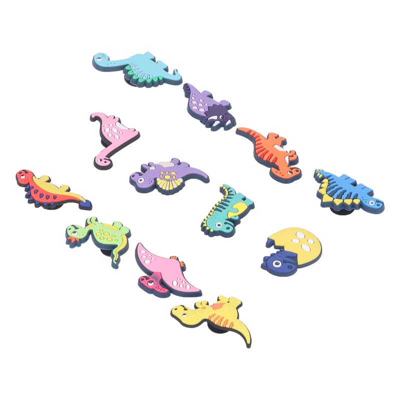 12Pcs Slipper Charm PVC Dinosaur Cartoon Waterproof Stylish Shoe Decoration for Men Women Birthday Gift - Image 4