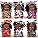 Hanaive 6 Pcs Mini Baby Dolls 4 Inch Easter Basket Dolls Tiny Reborn Lifelike Realistic Holiday Birthday Gifts Set for Girls Toddlers Kids Basket StuffersBlack - Image 2