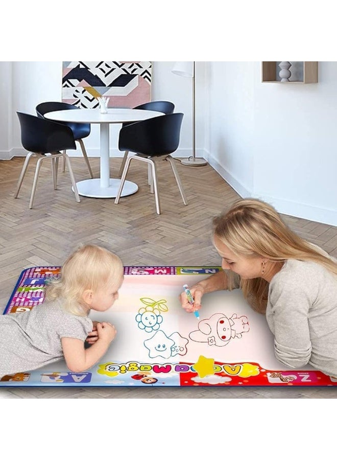 KIZZYEA Educational Toy for 2 3 4 5 Years Old Kids, Water Doodle Mat, Kids Large Coloring Mat with Neon Colors, Christmas Birthday Gifts for Toddlers, Boys,Girls - Image 5
