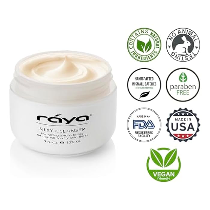 Raya Silky Cleanser (R-114) Daily Hydrating Facewash | Chamomile & Seaweed Extract Facial Cleanser for Dry Skin | Oil-Free, Clear & Smooth Skin Complexion | Light, Foamy Refining Facial Cleaner - Image 5
