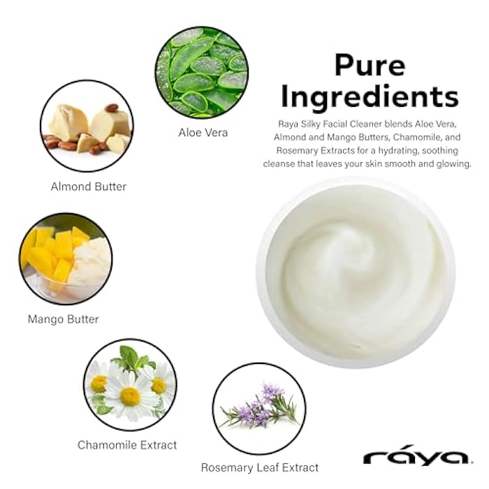Raya Silky Cleanser (R-114) Daily Hydrating Facewash | Chamomile & Seaweed Extract Facial Cleanser for Dry Skin | Oil-Free, Clear & Smooth Skin Complexion | Light, Foamy Refining Facial Cleaner - Image 2