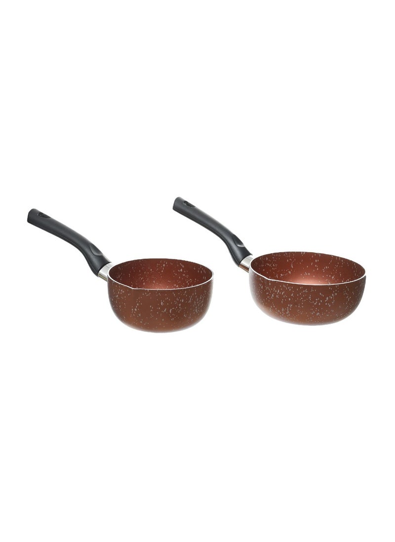 LAZORD - Granite Casserole Set 14 - 16 cm 2.0 Piece copper/Black - Image 1