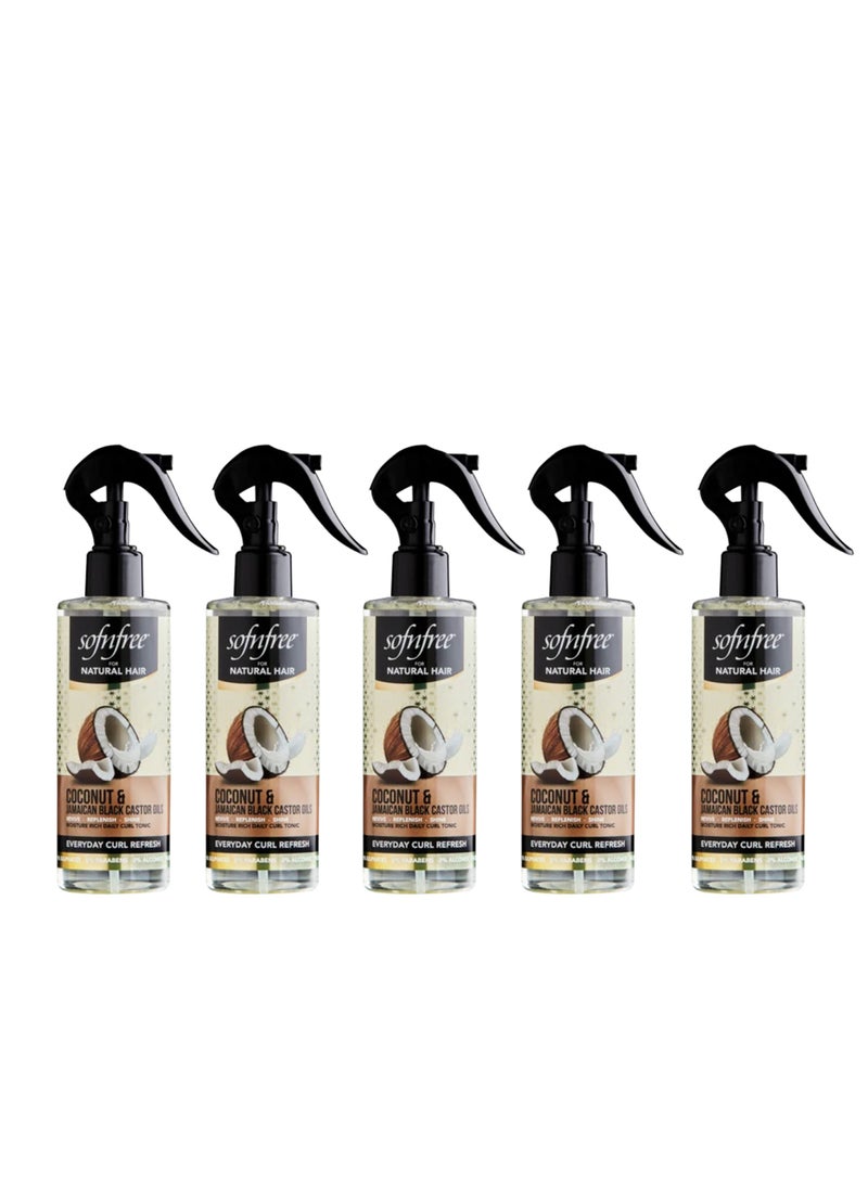 Sofn'free 5 Pieces Every Day Curl Refreshing Spray With Coconut And Jamaican Black Castor Oils - Image 1