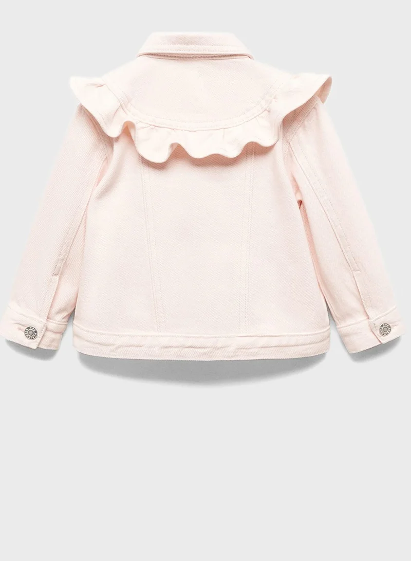 MANGO Kids Button Detail Jacket