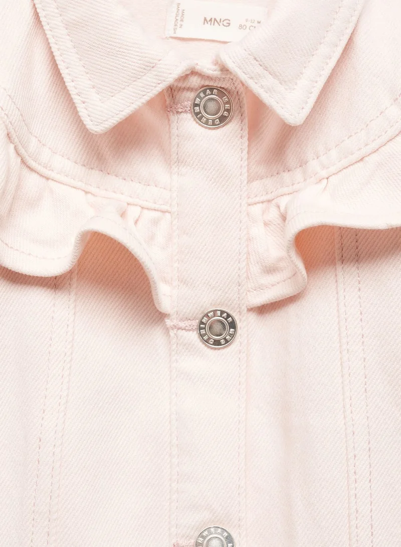 MANGO Kids Button Detail Jacket