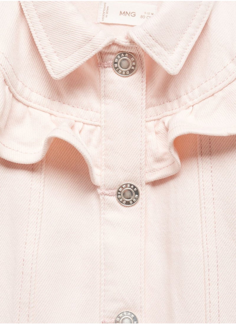 MANGO - Kids Button Detail Jacket - Image 1