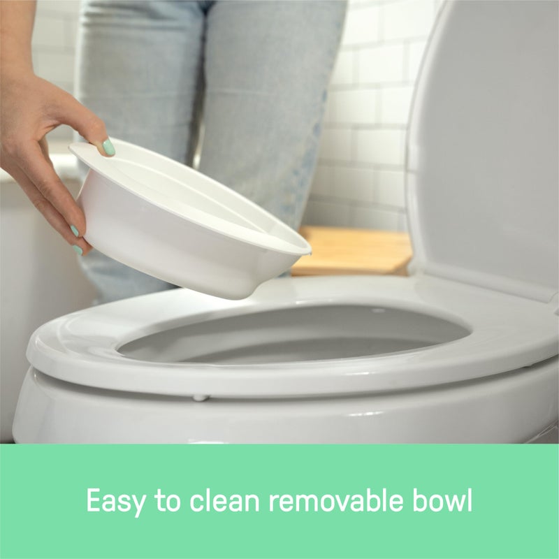 ingenuity Summer Infant by Ingenuity My Size Potty Pro in White, Toddler Potty Training Toilet, Lifelike Flushing Sound, for Ages 18 Months+, Up to 50 Pounds - Image 5