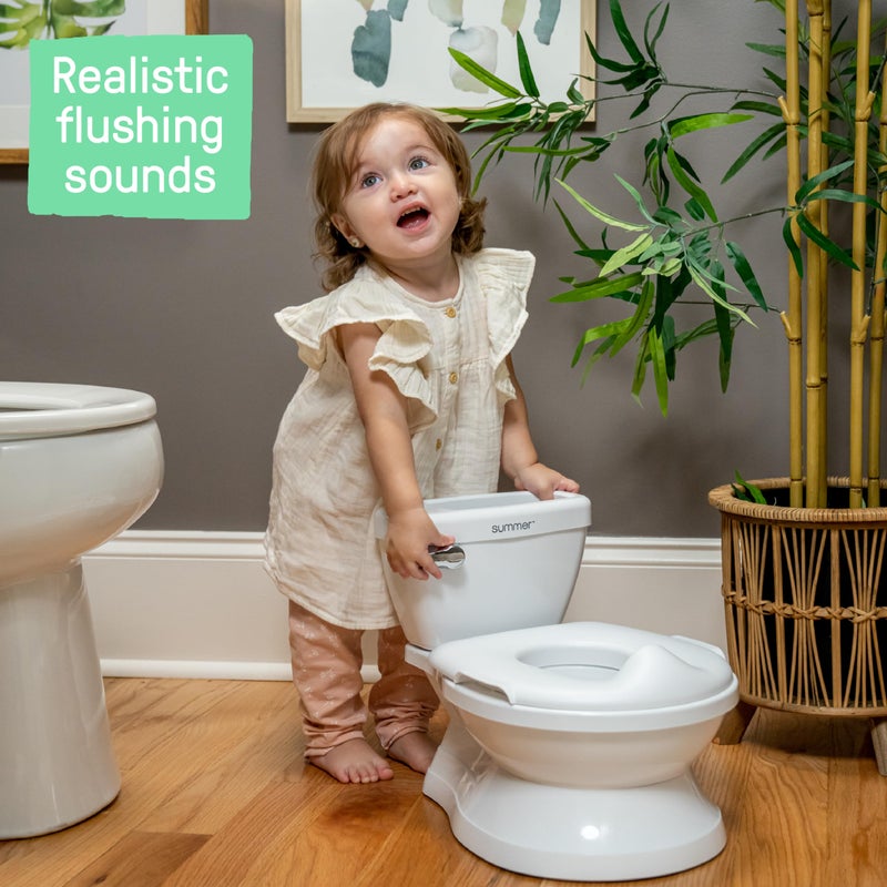 ingenuity Summer Infant by Ingenuity My Size Potty Pro in White, Toddler Potty Training Toilet, Lifelike Flushing Sound, for Ages 18 Months+, Up to 50 Pounds - Image 3