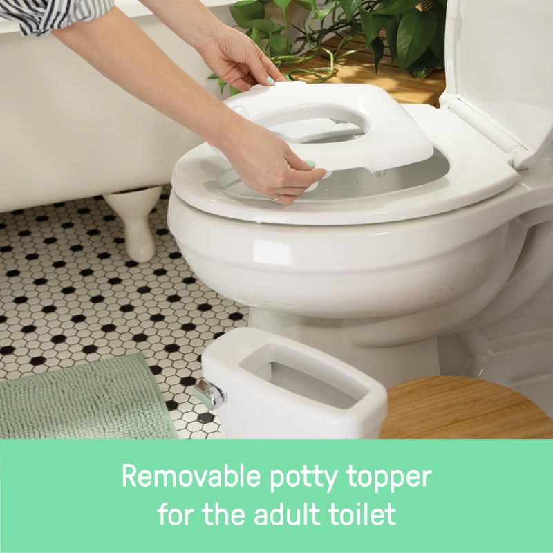 ingenuity Summer Infant by Ingenuity My Size Potty Pro in White, Toddler Potty Training Toilet, Lifelike Flushing Sound, for Ages 18 Months+, Up to 50 Pounds - Image 4