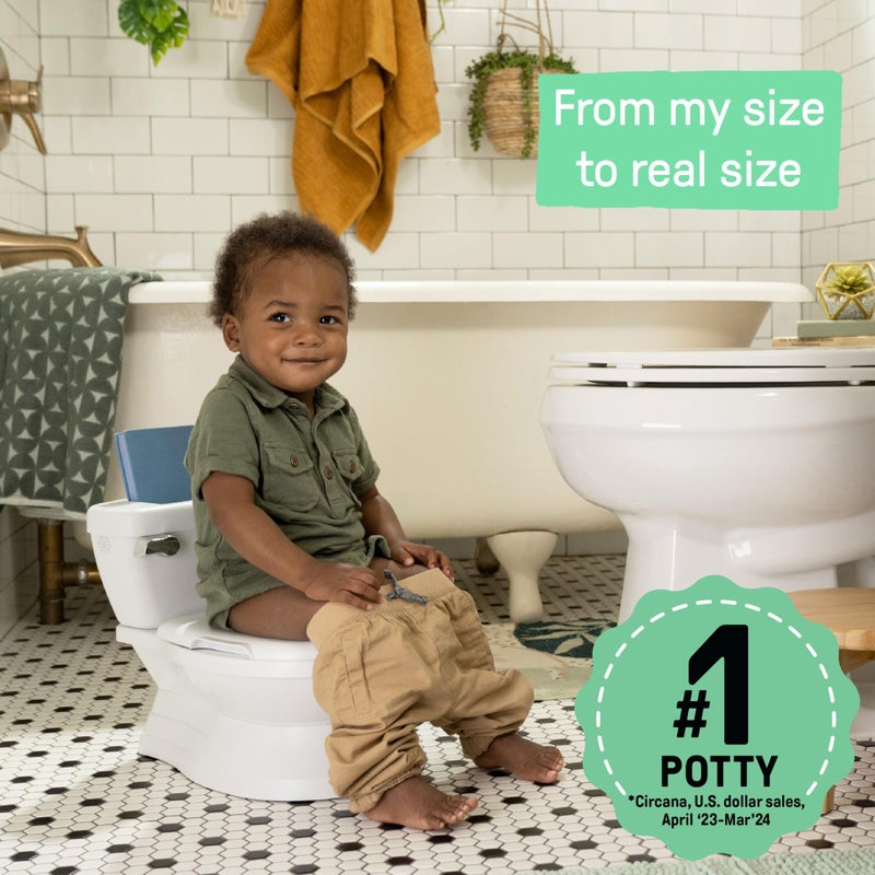 ingenuity Summer Infant by Ingenuity My Size Potty Pro in White, Toddler Potty Training Toilet, Lifelike Flushing Sound, for Ages 18 Months+, Up to 50 Pounds - Image 2