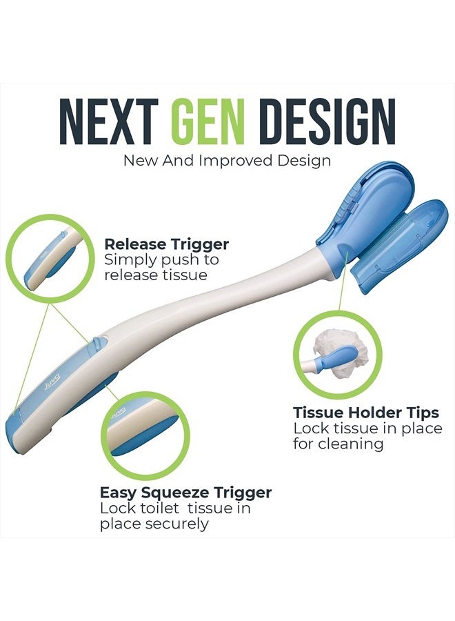 Juvo Toilet Aid - 18” Long Reach Personal Wiping Aid with Hygienic Cover - Easy Use Comfort Self Wiper for Toileting (SATA01) - Image 4