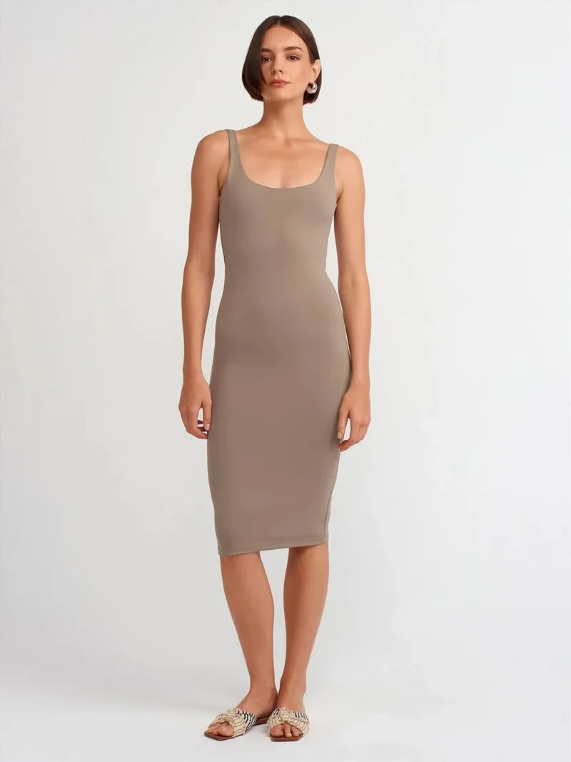 ديلفين DILVIN Sleeveless Bodycon Midi Dress