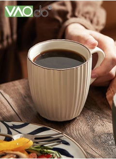 VAOdo 2PCS Mugs Coffee Cups Matte Glazed Dishwasher Safe Teacups Suitable for Juice Milk Coffee Tea  - Image 2