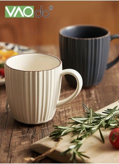 VAOdo 2PCS Mugs Coffee Cups Matte Glazed Dishwasher Safe Teacups Suitable for Juice Milk Coffee Tea  - Image 3
