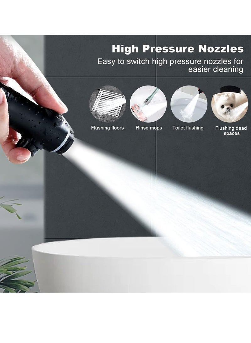 Fanski دش محمول 5 أوضاع رأس دش كهربائي، رأس دش وخرطوم 1.5 متر مع مؤشر لدرجة الحرارة، رأس دش موفر للمياه للبالغين والأطفال والحيوانات الأليفة - Image 5