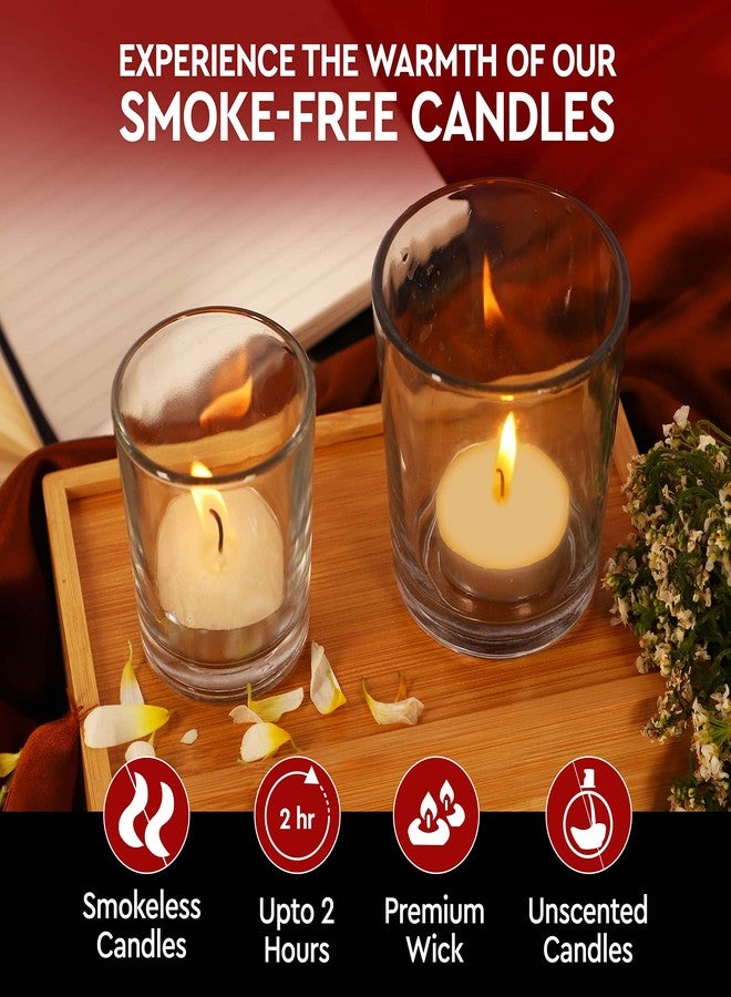 Aromahpure Unscented Decorative Tealight Candles | Wax Tealight Candle | 8 gm, 50 Pcs| Unscented Smokeless Candles | 2 Hours Burning Time Guaranteed | for Home Decoration & Celebration - Image 2