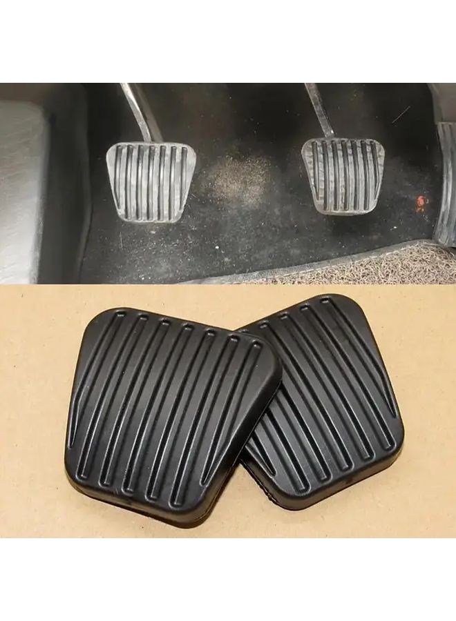 2pcs Anti Slip Rubber Brake And Clutch Pedal Pads For Vehicle Safety Upgrade Durable Easy Install Enhanced Grip Improved Control Comfort High Traction Surface Automotive Accessory Car Maintenance - Image 1
