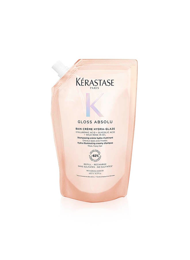 KERASTASE Gloss Absolu Bain Crème Hydra-Glaze Refill Shampoo Pouch For Thick Hair - Image 1