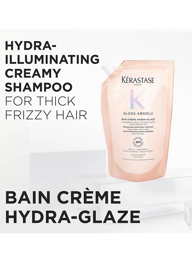 KERASTASE Gloss Absolu Bain Crème Hydra-Glaze Refill Shampoo Pouch For Thick Hair - Image 3
