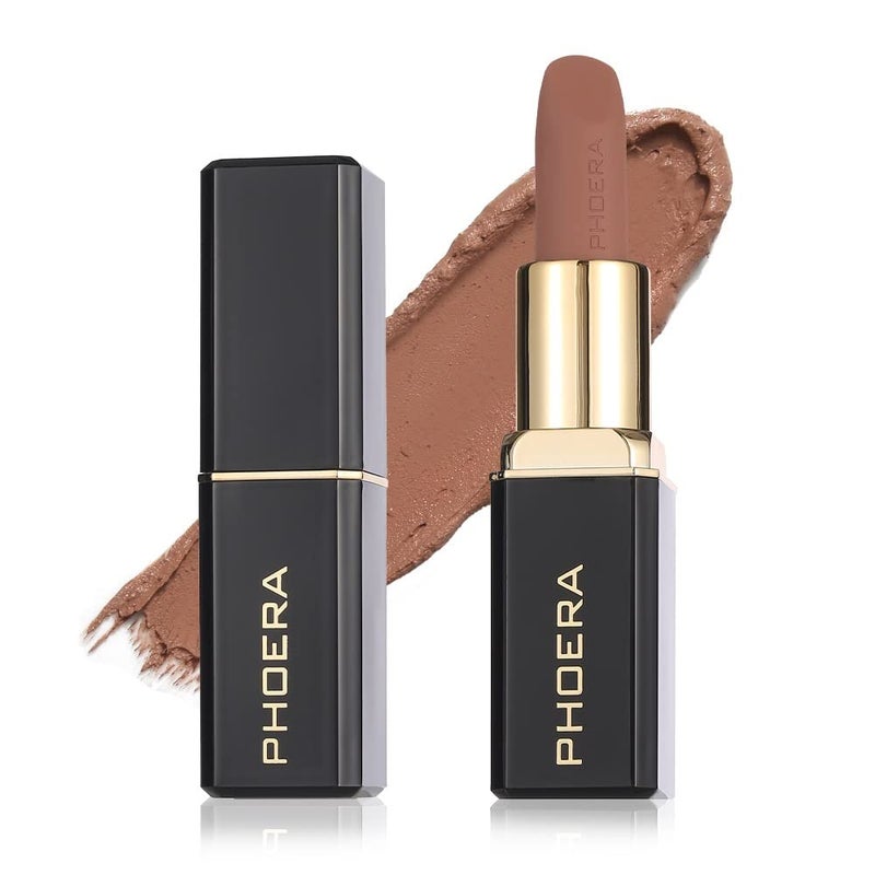 Phoera Non Transfer Lipstick Waterproof, smudge-proof and mask-proof feeling weightless Pigmented Formula Long-Lasting Lipstick That Are Mask, Water and Sweat Proof. (07 Louisa)