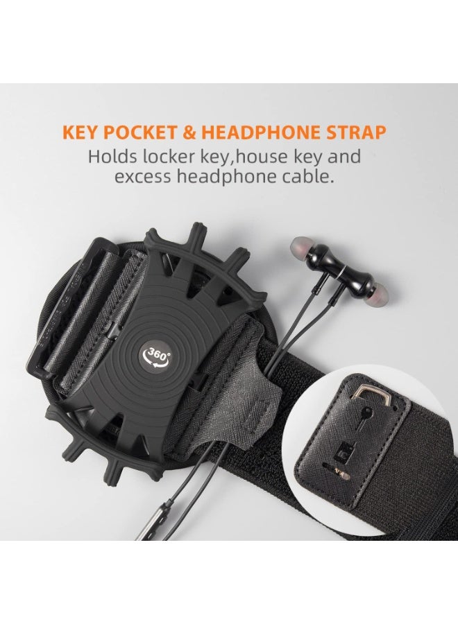 Wristband Phone Holder 360°Rotatable -Phone Armband is Detachable -Running Phone Holder for 4''-6.5''Phones,for Sports,Exercise - Image 5
