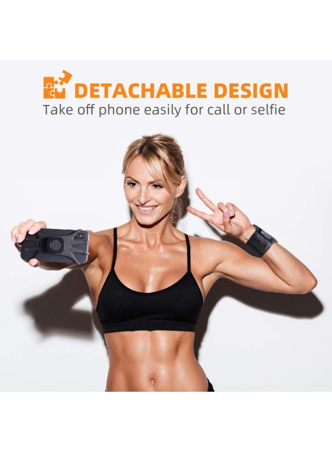 Wristband Phone Holder 360°Rotatable -Phone Armband is Detachable -Running Phone Holder for 4''-6.5''Phones,for Sports,Exercise - Image 3