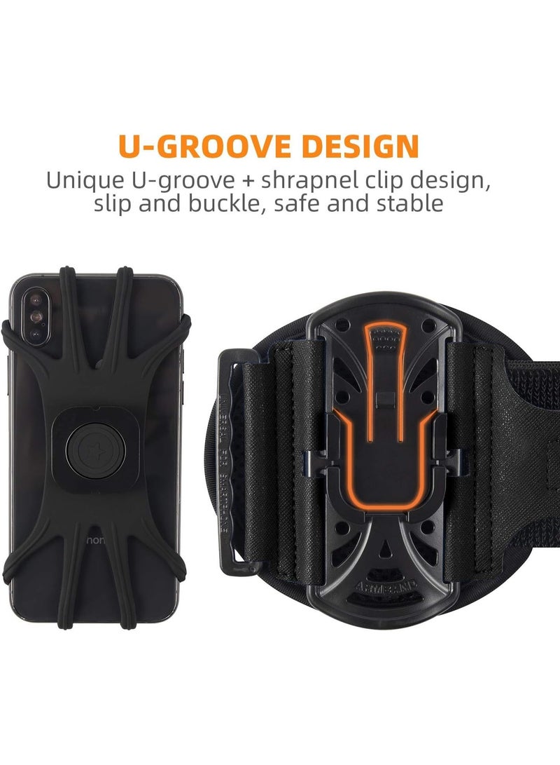 Wristband Phone Holder 360°Rotatable -Phone Armband is Detachable -Running Phone Holder for 4''-6.5''Phones,for Sports,Exercise - Image 4