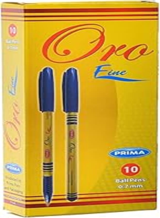 Prima Ora Ballpoint Pen Set, 10 Pieces - Blue