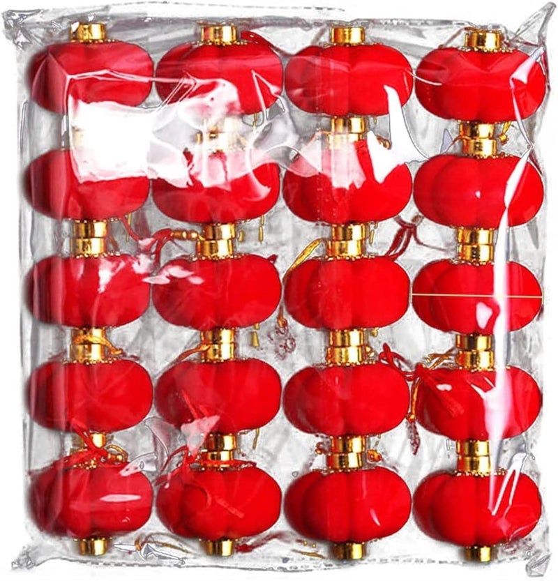 HELIMIX 30PC Small Hanging Lantern Small Bell Pepper Spring Decorations for Home Outdoor Lantern Wedding Decoration Plant Decor Party Supplies for Indoor Decor Navratri Diwali - Image 2