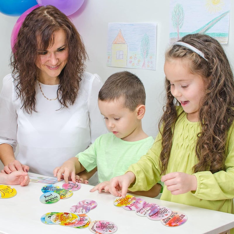 Teling 200 قطعة من بطاقات التأكيد الإيجابية مع 25 اقتباسًا مختلفًا بطاقات تحفيزية تشجيعية للفصل الدراسي للأطفال أقوال اللطف هدايا تشجيعية جوائز بأسلوب لطيف - Image 4