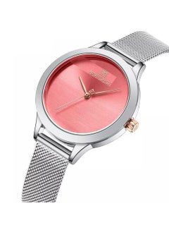 NAVIFORCE Elegant Women's Quartz Watch Stylish Round Dial with Minimalist Design Stainless Steel Mesh Strap Fashionable Timepiece for Everyday Wear and Special Occasions  - Image 2