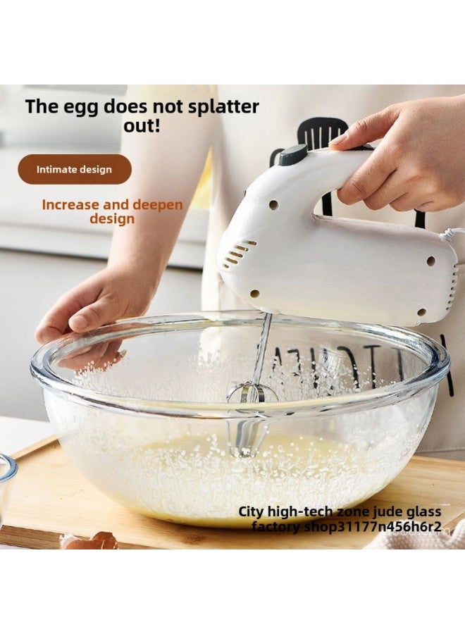 Transparent Glass Bowl Microwave Oven Special Household Kitchen And Basin Kneading Noodles Baking Egg Mixed With Vegetables Salad Basin-Specifications:[Rice Beating Eggs] 2100ml * Delivery Cup-Color:Transparent  - Image 4