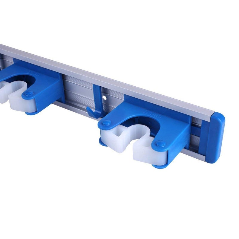 KR STORE Wall Mount Mop and Broom Holder Aluminium Alloy Organizer Storage Wall Racks 4 Position 5 Hooks for Shelving - Image 4