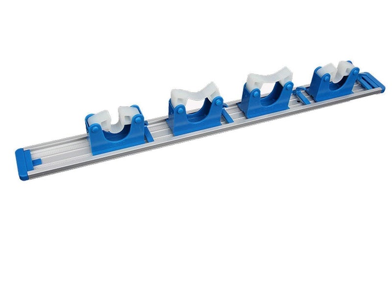 KR STORE Wall Mount Mop and Broom Holder Aluminium Alloy Organizer Storage Wall Racks 4 Position 5 Hooks for Shelving - Image 5