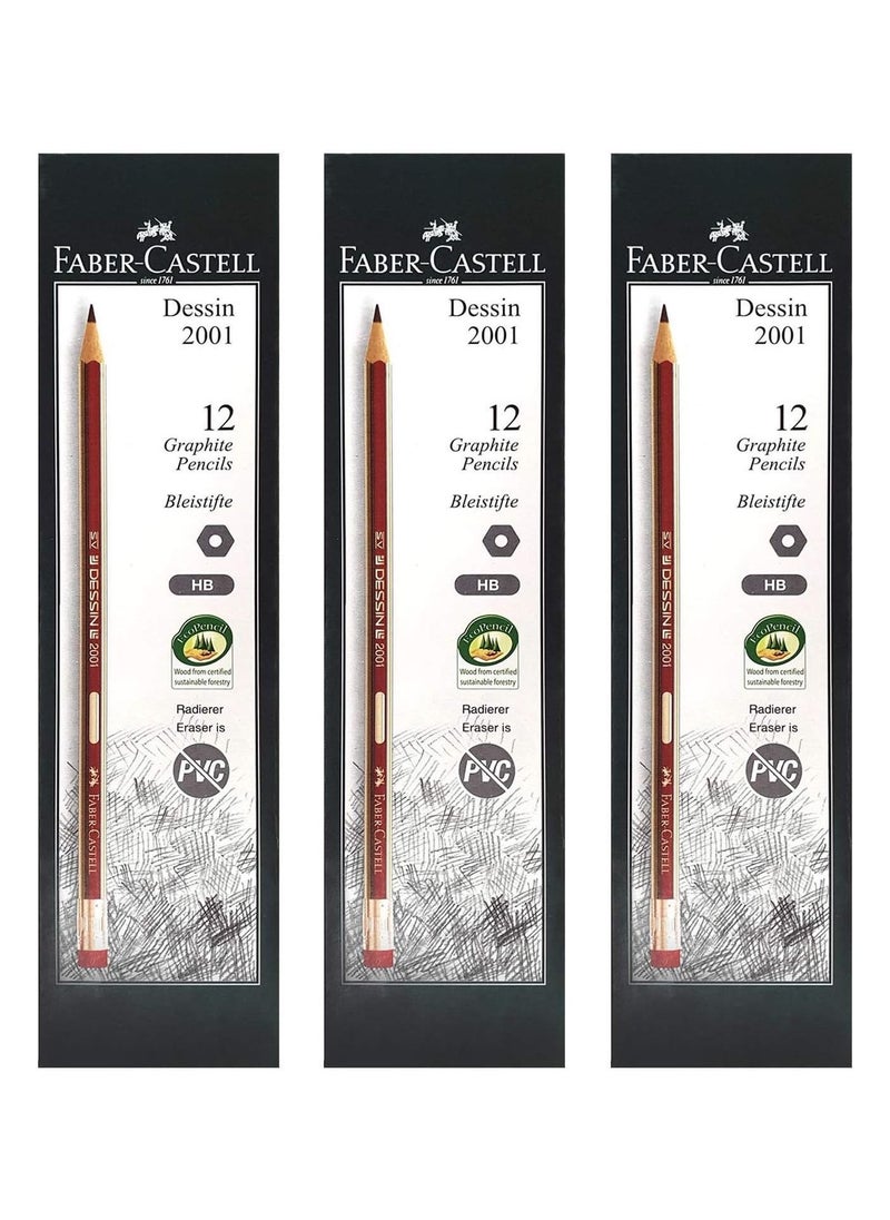 FABER-CASTELL - 36-Piece Dessin Graphite Pencils - Image 1