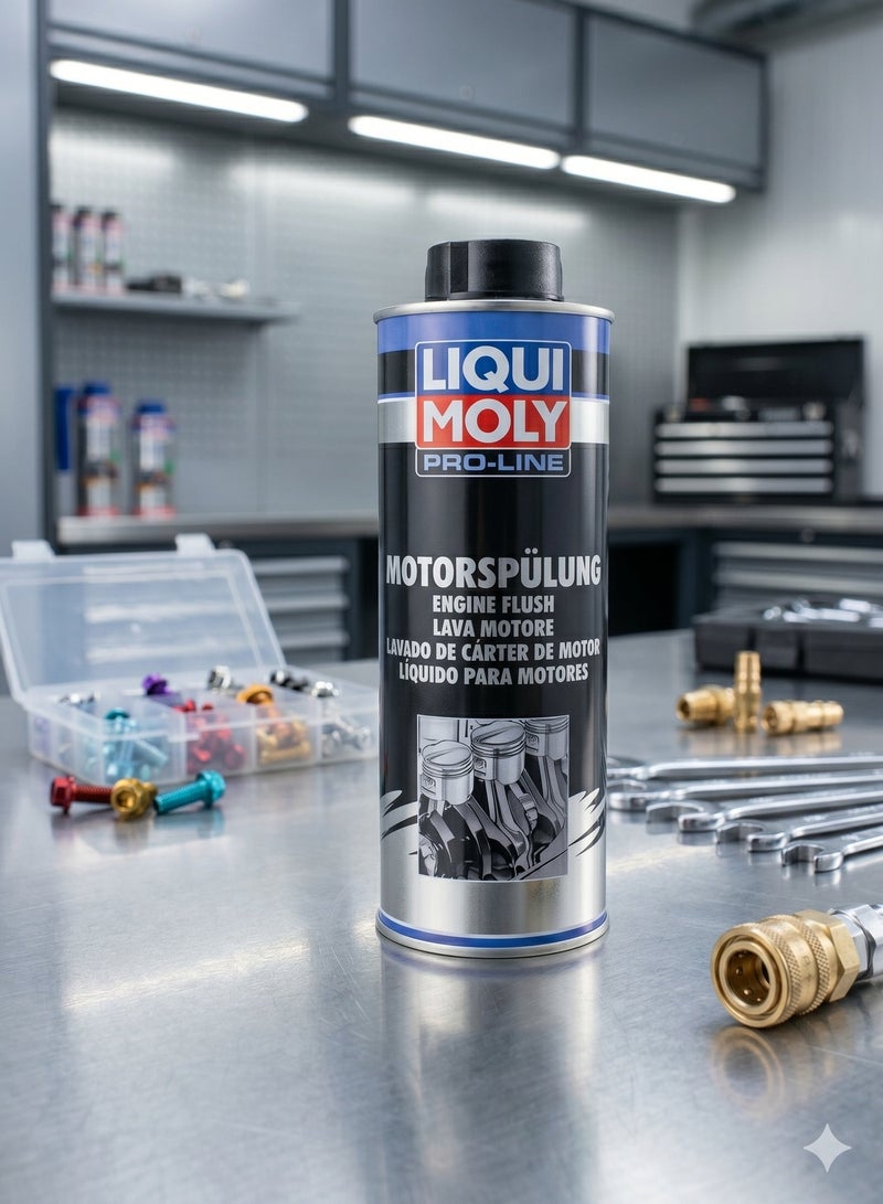 LIQUI MOLY Pro-Line Engine Flush – Professional Engine Cleaning Additive for Gasoline & Diesel Engines, Removes Sludge & Prepares for Oil Change - Image 1