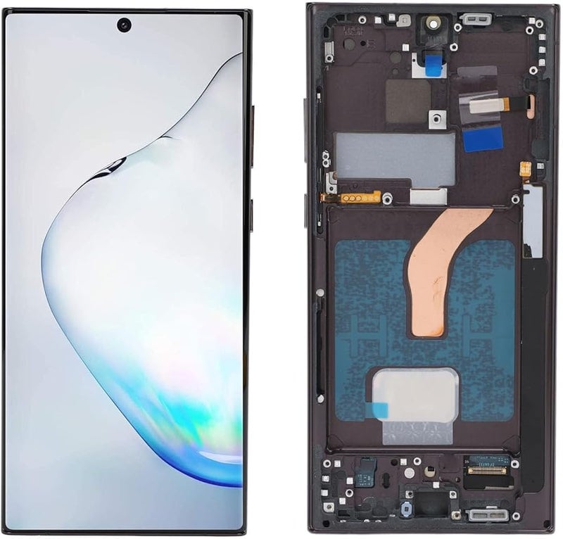 S22 Ultra S908 Curved Touch Screen Digitizer Assembly with Frame and Fingerprint Support EU Version - Image 4