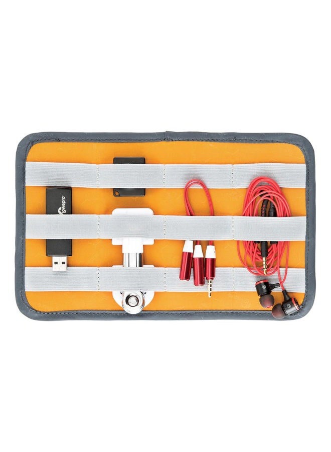 Lowepro GearUp Pouch Large, Travel Essentials Case, Travel Case for PC Cables, Adapters, Batteries, Chargers, Small Cameras and USB Sticks, Laptop Accessory Case, Made of Recycled Fabric, Grey - Image 5