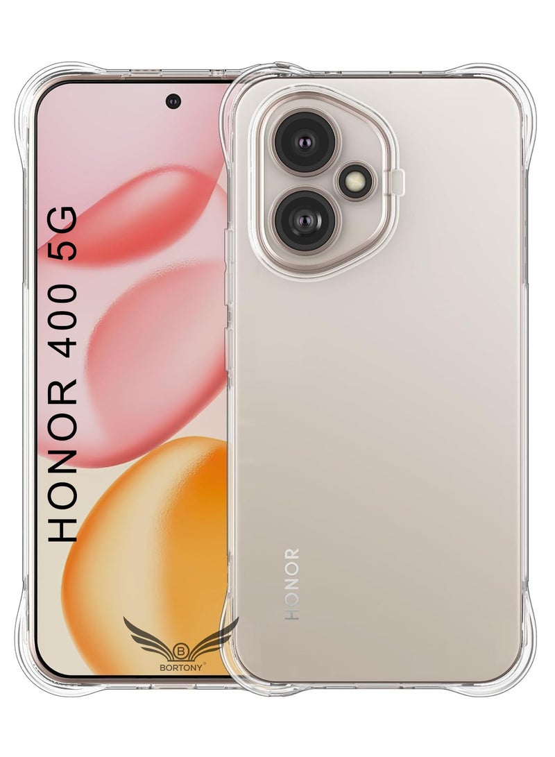 بورتوني جراب Honor 400 شفاف رفيع ممتص للصدمات من مادة TPU ومضاد للصدمات لهاتف Huawei Honor 400 5G - Image 1