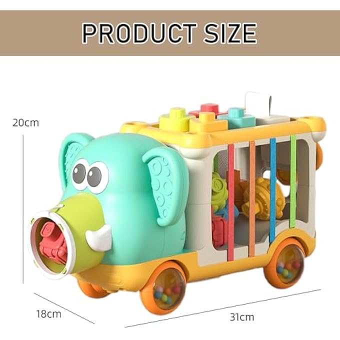 BABY SHAPE SORTER TOYS FOR 6-12-18 MONTHS - MONTESSORI SENSORY ACTIVITY CUBE WITH STACKING BLOCKS, FINE MOTOR SKILLS LEARNING TOY, EDUCATIONAL TODDLER GIFTS FOR BOYS GIRLS AGES 0-3 (GREEN) - Image 4