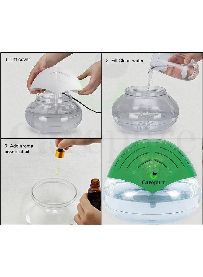 Carepure Water base Air Purifier and Humidifier Aroma Diffuser Air Revitalizer | Air Purifier and Revitalizer with Monochrome Light - Mi-606A- (MI-606A-GREEN) - Image 3
