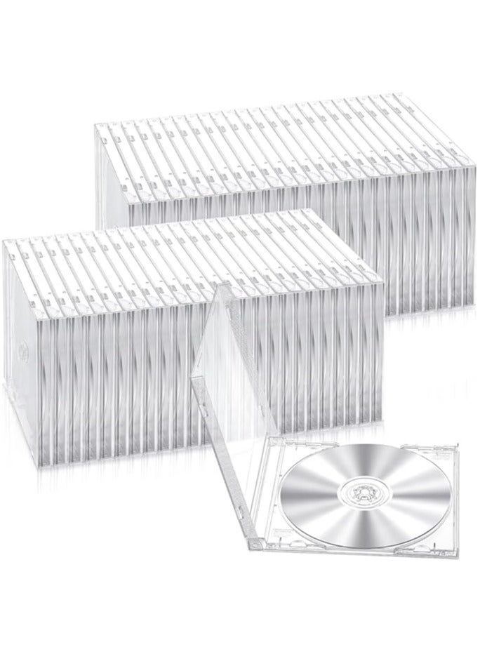 Green Tiger CD Jewel Case, Clear Plastic Single DVD Disc Case, Standard CD DVD Cover for Protection Replacement (10.4 mm, 25Pieces) - Image 1
