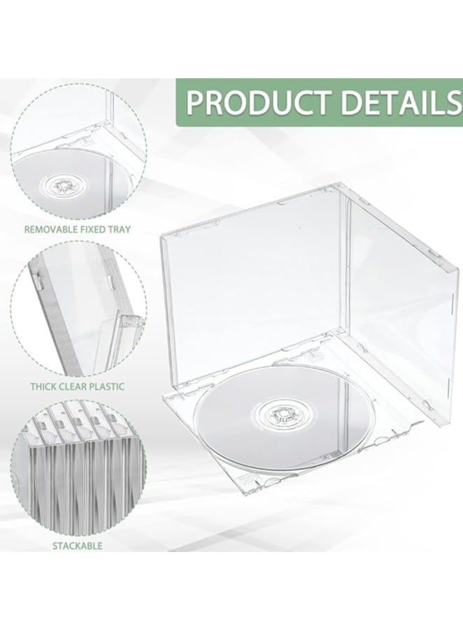 Green Tiger CD Jewel Case, Clear Plastic Single DVD Disc Case, Standard CD DVD Cover for Protection Replacement (10.4 mm, 25Pieces) - Image 3