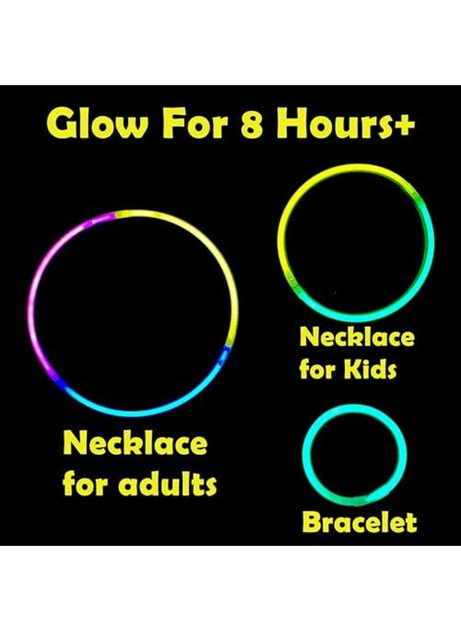 GiftExpress Glow Sticks 150 Pack - 8" Assorted Neon Color Glow In The Dark Glowsticks - Bulk Light Up Party Favors To Make Necklaces, Bracelets & Decorations For Kids  - Image 5
